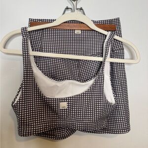 Gingham Vuori Matching Set Black & White